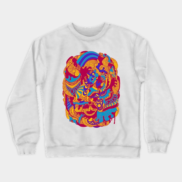 Triad Abstract Wave of Thoughts No 2 Crewneck Sweatshirt by kenallouis